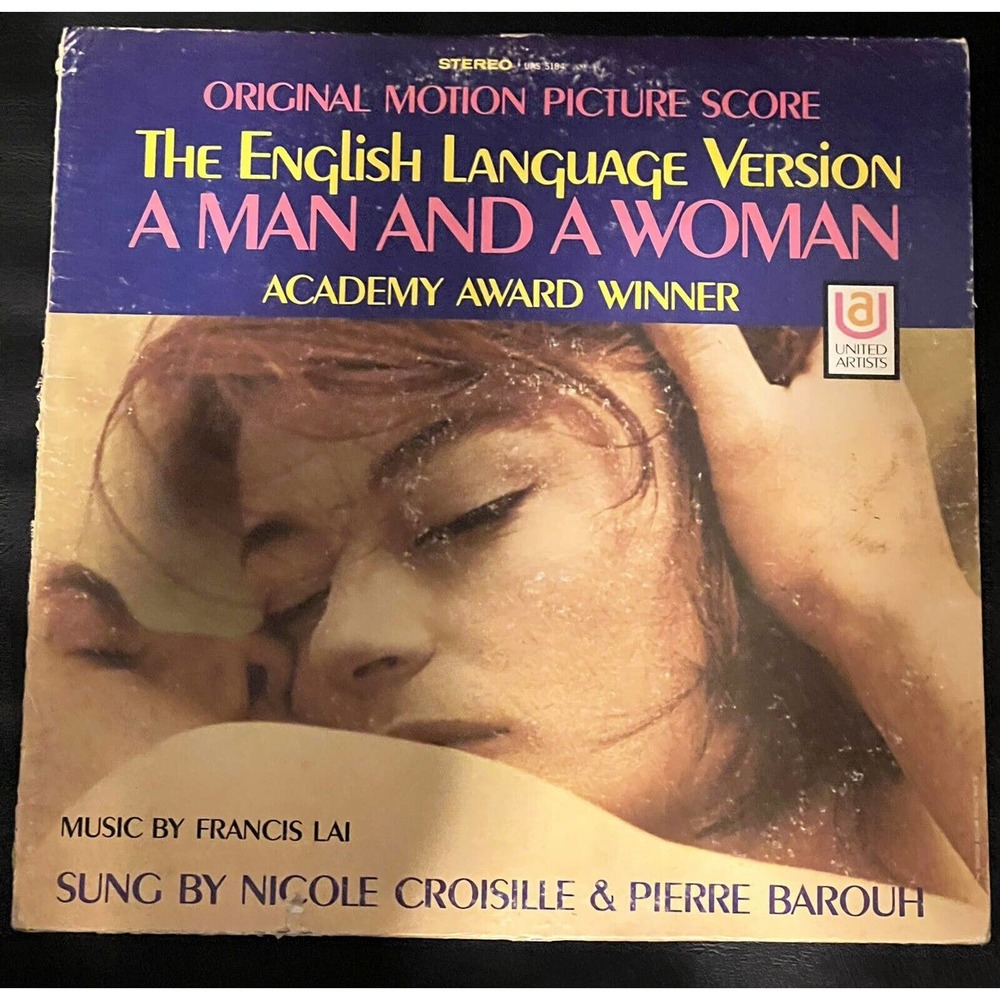 Francis Lai A Man a Woman English Version VINYL LP 1968 UAS 5184 homme femme